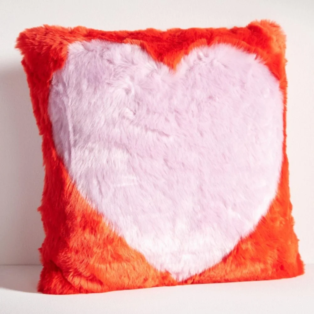 Anthropologie’s Faux Fur Heart Pillow